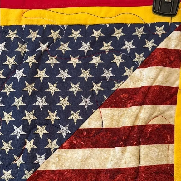 Patriotic Red, White, & Blue Flag Quilt